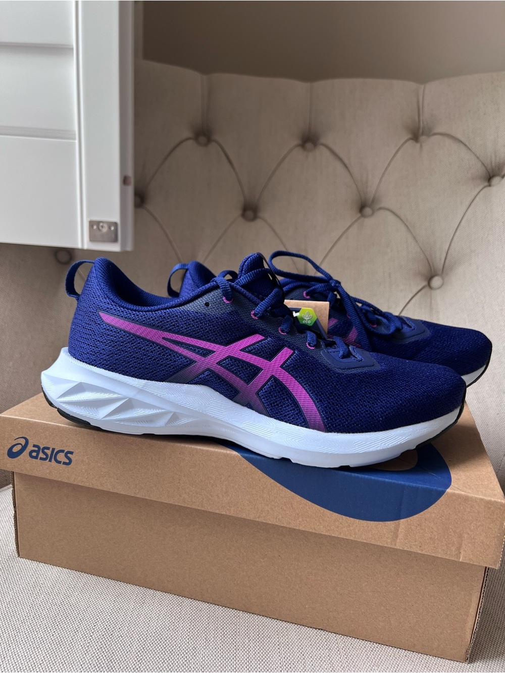 NWT ASICS Versablast 2 with Ortholite Foam Navy Women's Athletic Sneakers